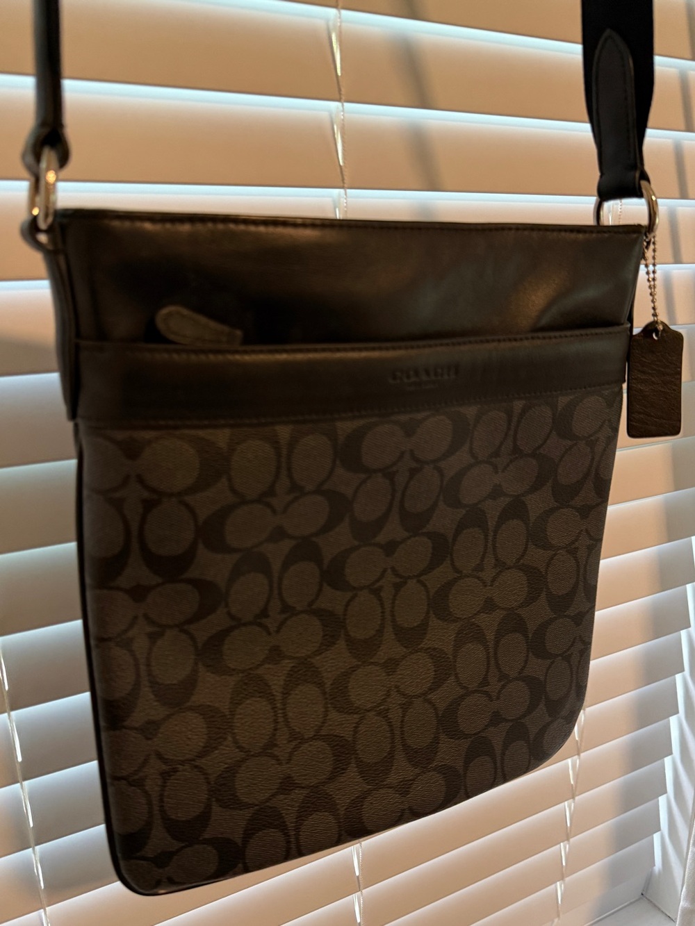 Coach Signature File Crossbody Bag – Brown/Black